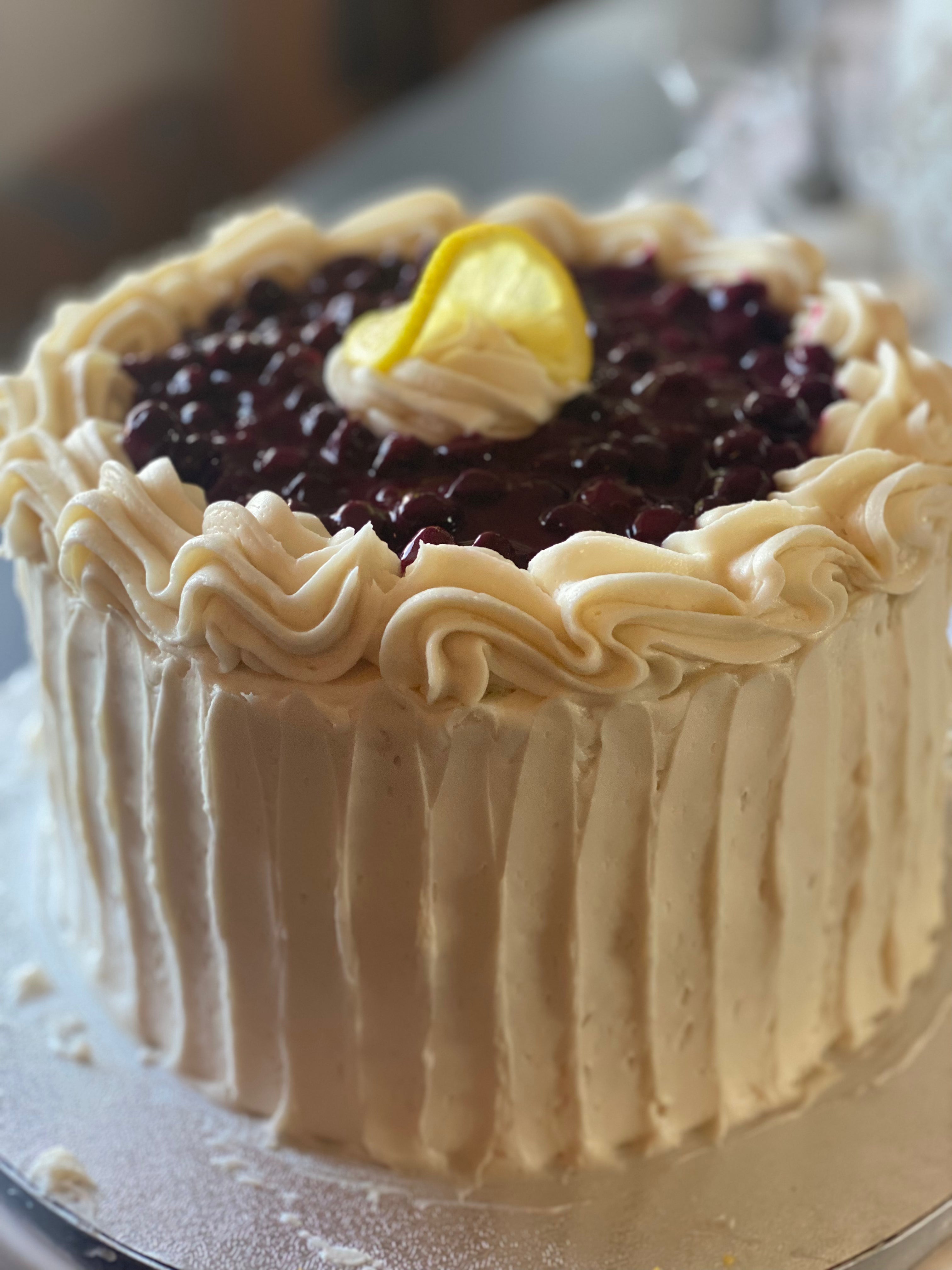 Lemonblueberry layer cake Buttermilk Bakery & Pie Shop